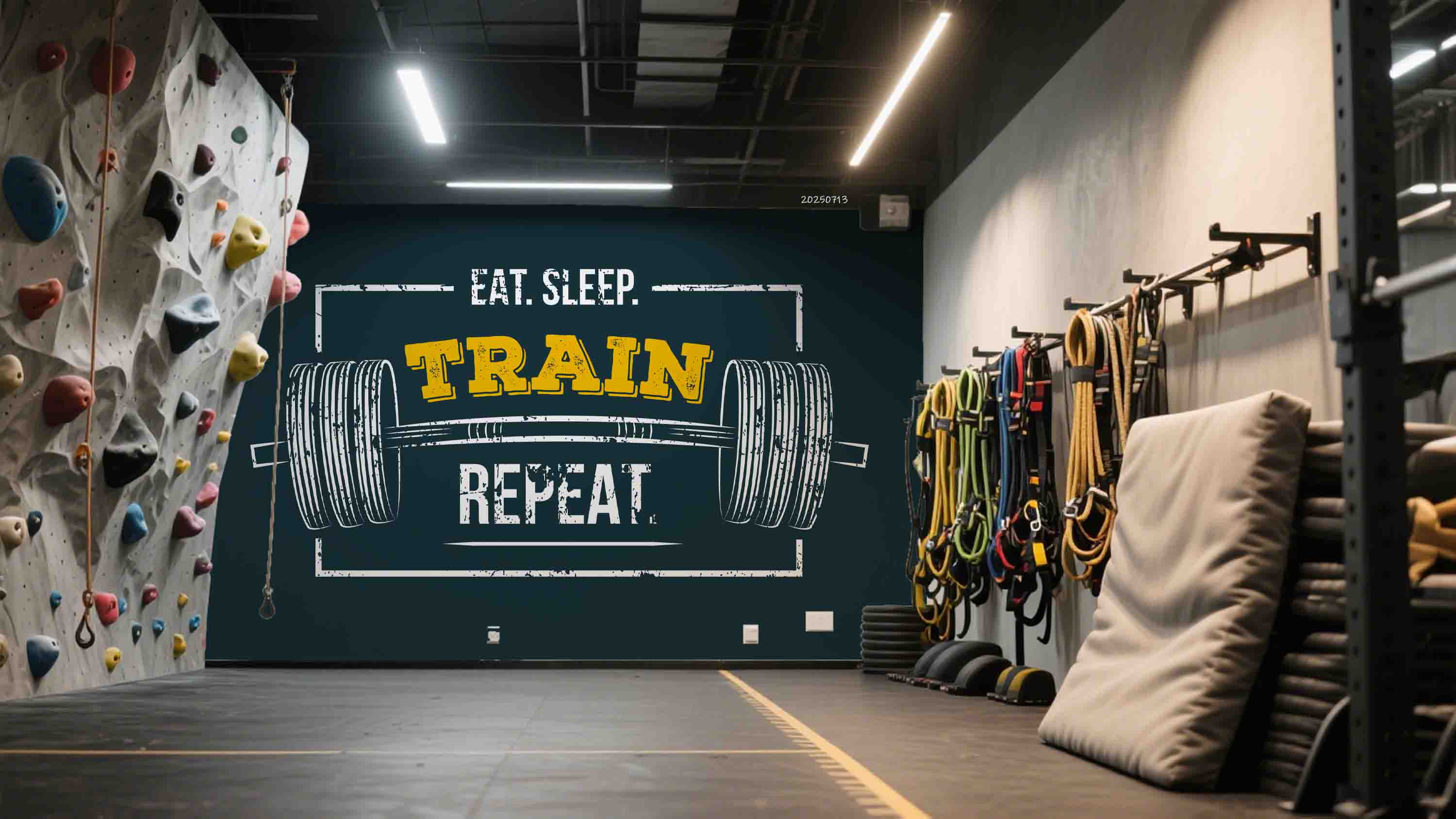 3D Gym Fitness Gymnasium Dumbbell Wall Mural Wallpaper 50