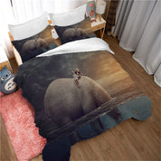 3D Animal Hippo Sea Person Quilt Cover Set Bedding Set Duvet Cover Pillowcases 1173