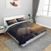 3D Animal Hippo Sea Person Quilt Cover Set Bedding Set Duvet Cover Pillowcases 1173