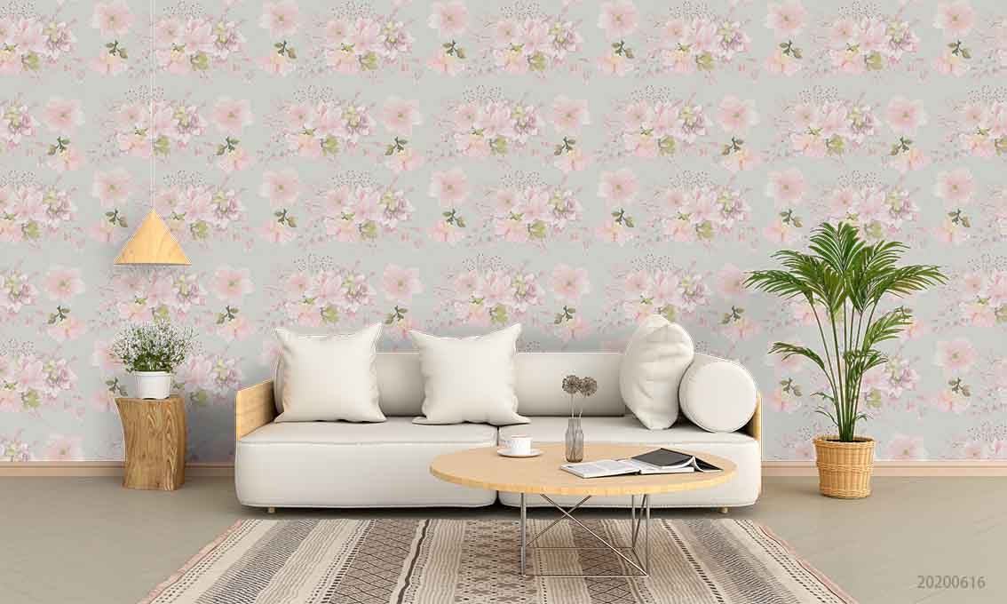 3D Floral Gray Rose Wall Mural Wallpaper YXL 2227