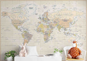 3D Vintage World Map Wall Mural Wallpaper GD 3605- Jess Art Decoration