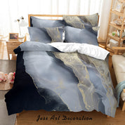 3D Ink And Wash Fluid Ripple Gray Quilt Cover Set Bedding Set Duvet Cover Pillowcase 43