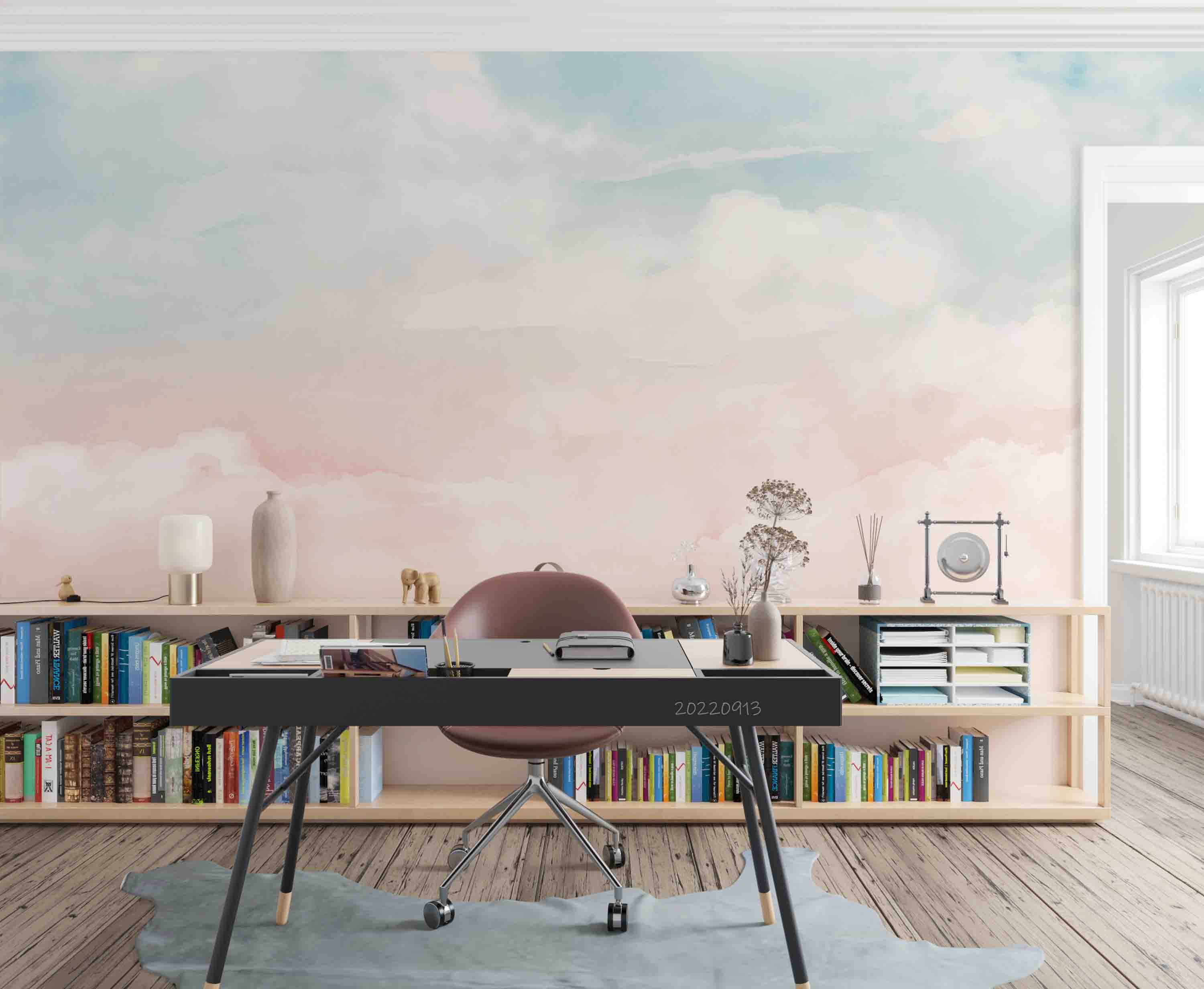 3D Watercolor Pastel Sky Background Wall Mural Wallpaper GD 3539- Jess Art Decoration