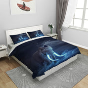 3D Animal Elephant Glowworm Cloud Blue Quilt Cover Set Bedding Set Duvet Cover Pillowcases 1124