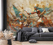 3D Egyptian Hieroglyphics Wall Cultural Symbols Wallpaper Wall Mural Wall Decor Wall Art Wall Sticker Remoable Wallpaper LQH