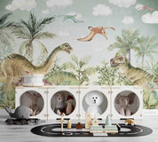 3D Animal Tree Dinosaur Cloud Wall Mural Wallpaper YXL 2549