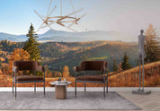 3D Mountains Autumn Landscape Wall Mural Wallpaper JN 379