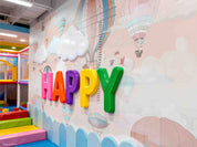 3D Play Centre Amusement Park Funfair Carnie Cartoon Air Balloon Wall Mural Wallpaper 22
