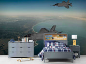 3D F-35 Lightning II Fighter Aircraft Australia Tweed Heads Wall Mural Wallpaper GD 5472- Jess Art Decoration