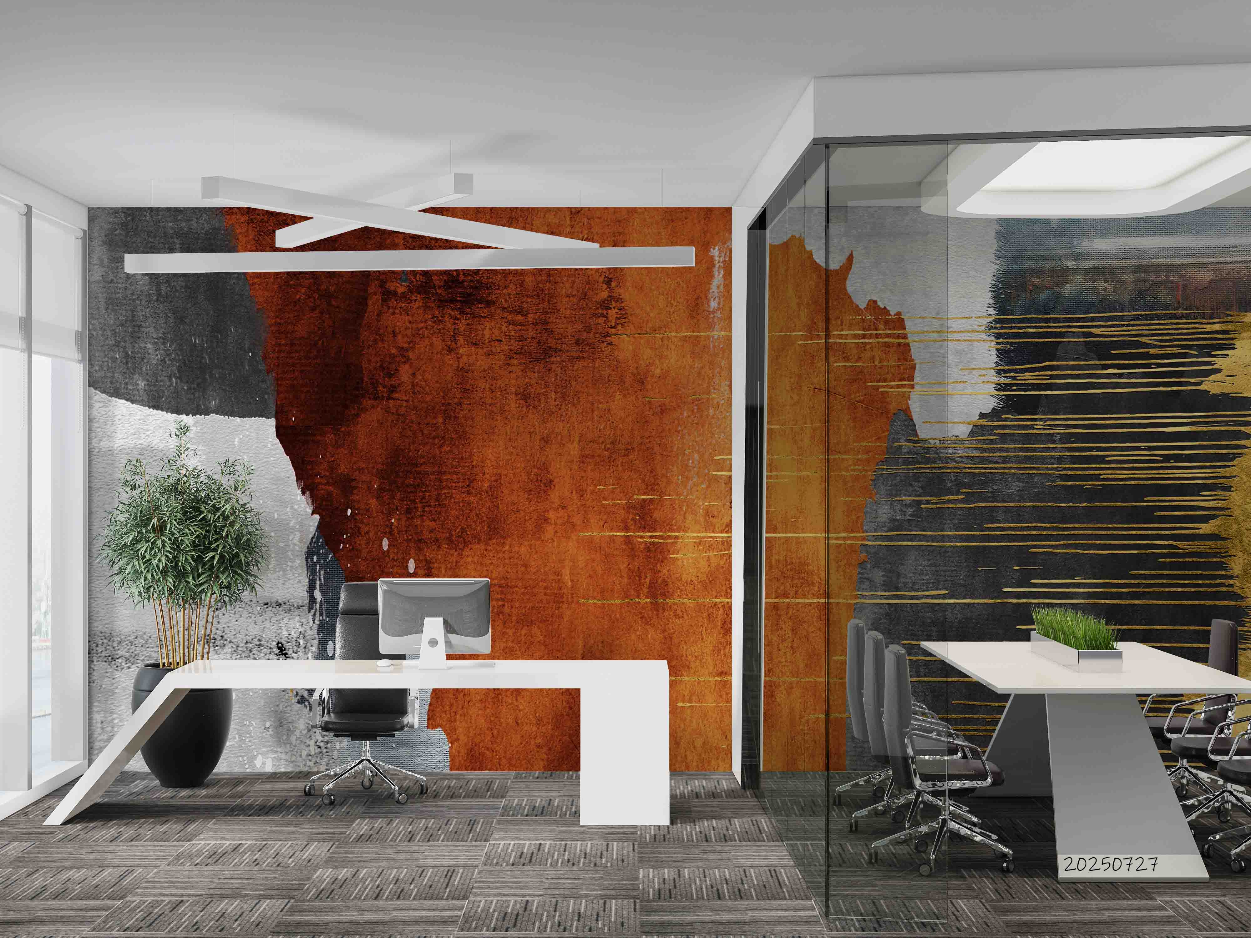 3D Office Business Commerce Marble Abstract Modern Wall Mural Wallpaper 39