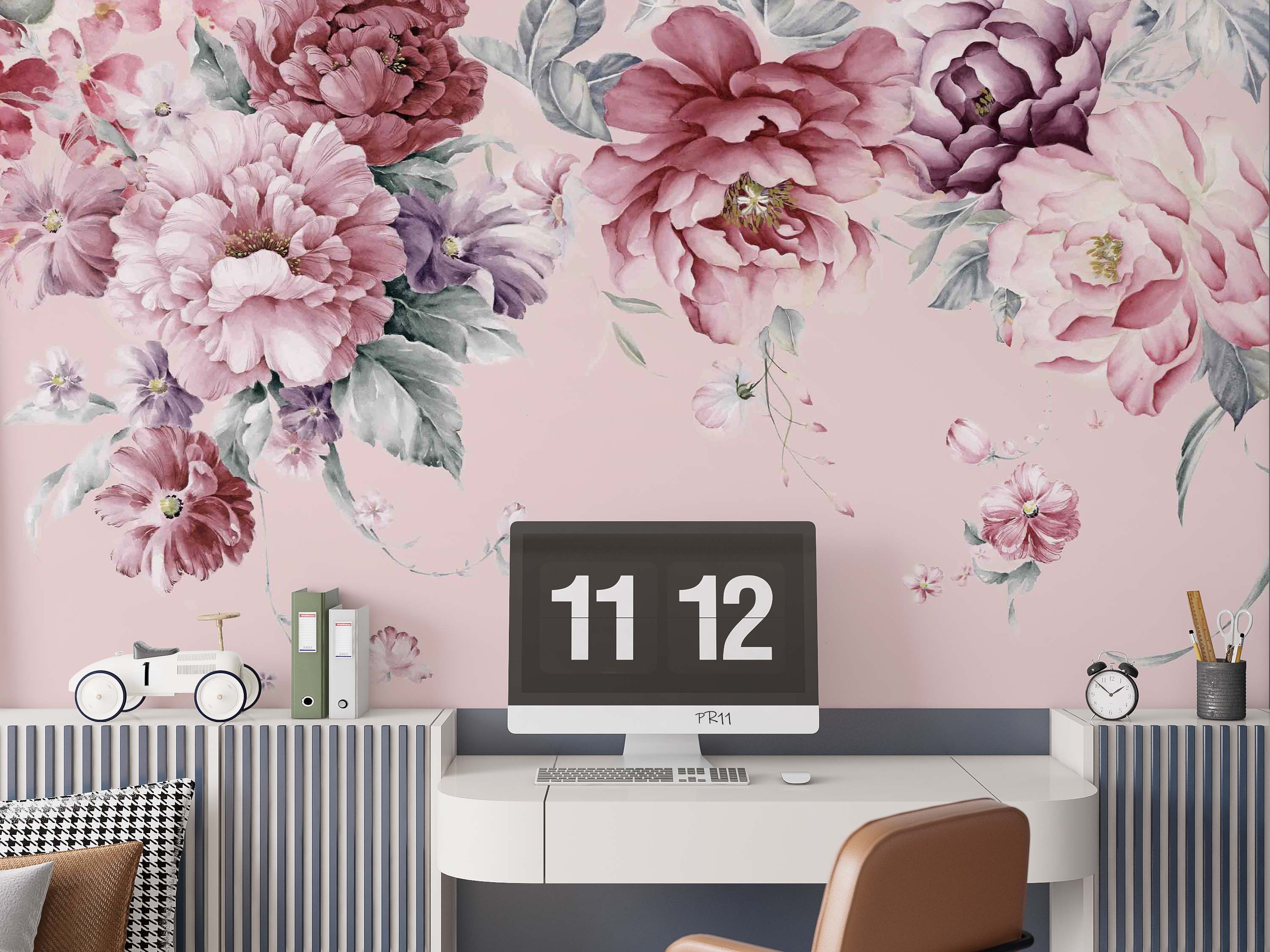 3D Beautiful Watercolor Floral Wall Mural Wallpaper GD 4836- Jess Art Decoration