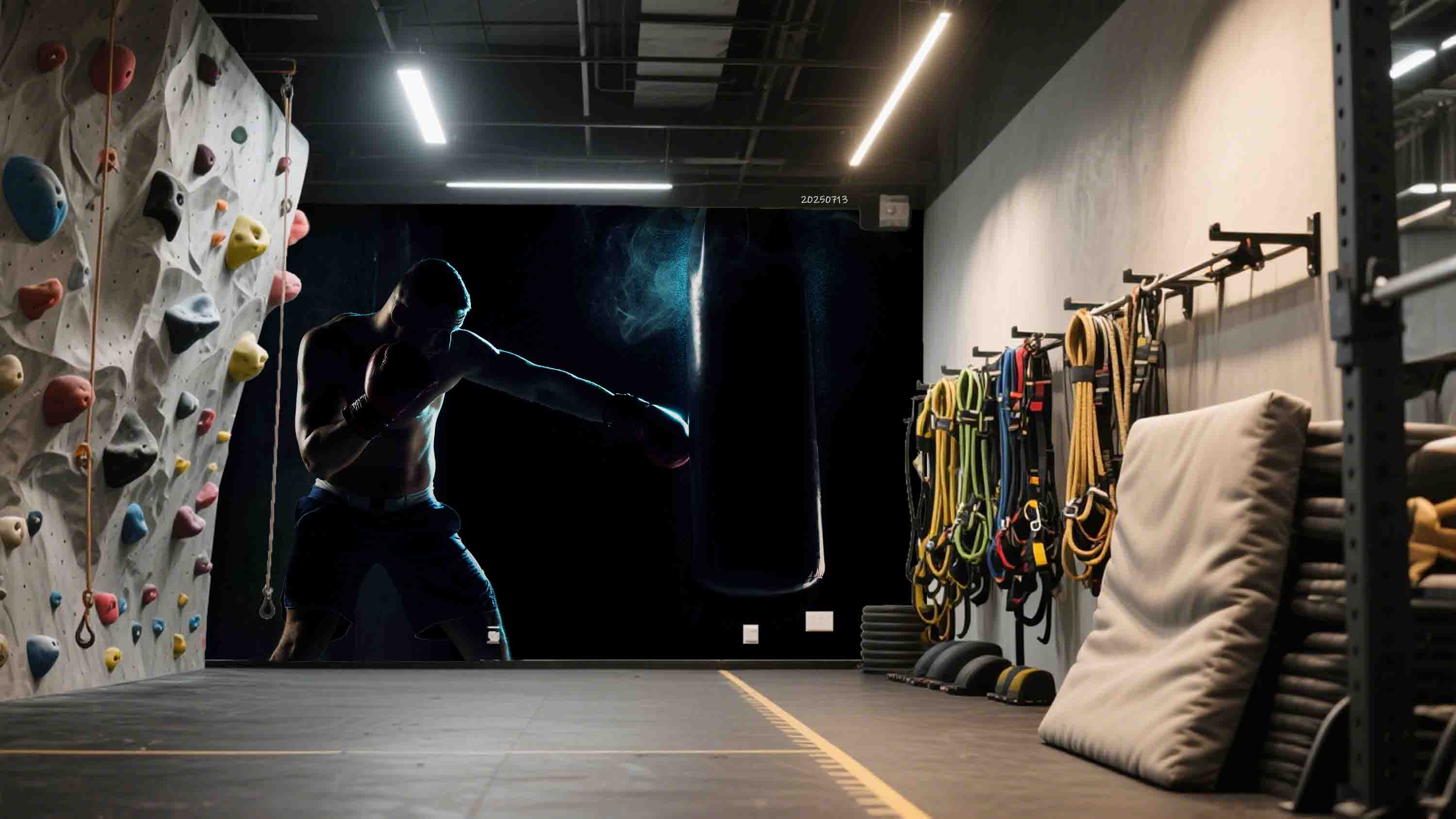 3D Gym Fitness Gymnasium Boxing Wall Mural Wallpaper 56
