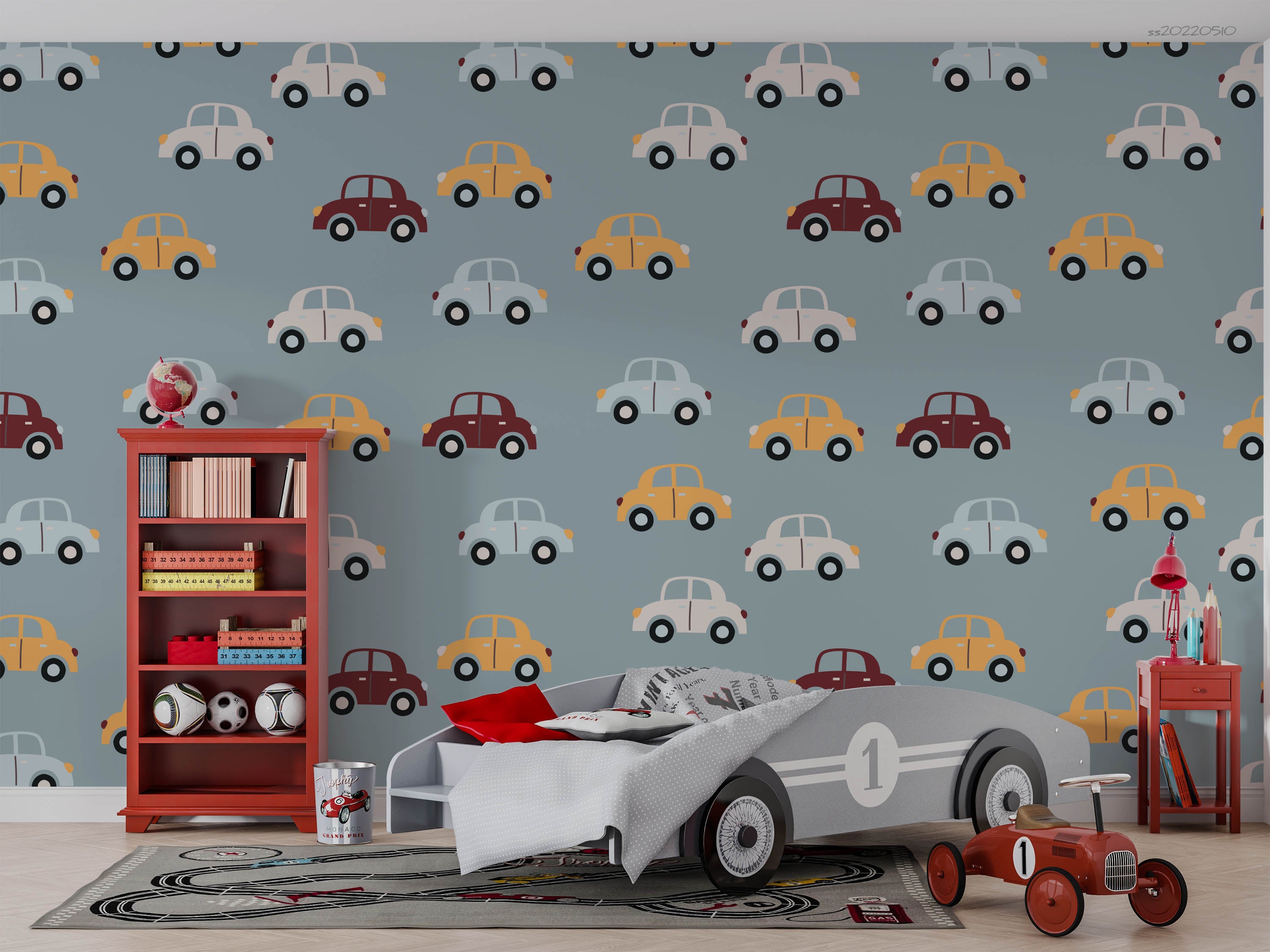 3D Cartoon Car Pattern Kids Wall Mural Wallpaper GD 4125- Jess Art Decoration