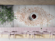 3D Restaurant Snack Bar Coffee Shop Wall Mural Wallpaper 32