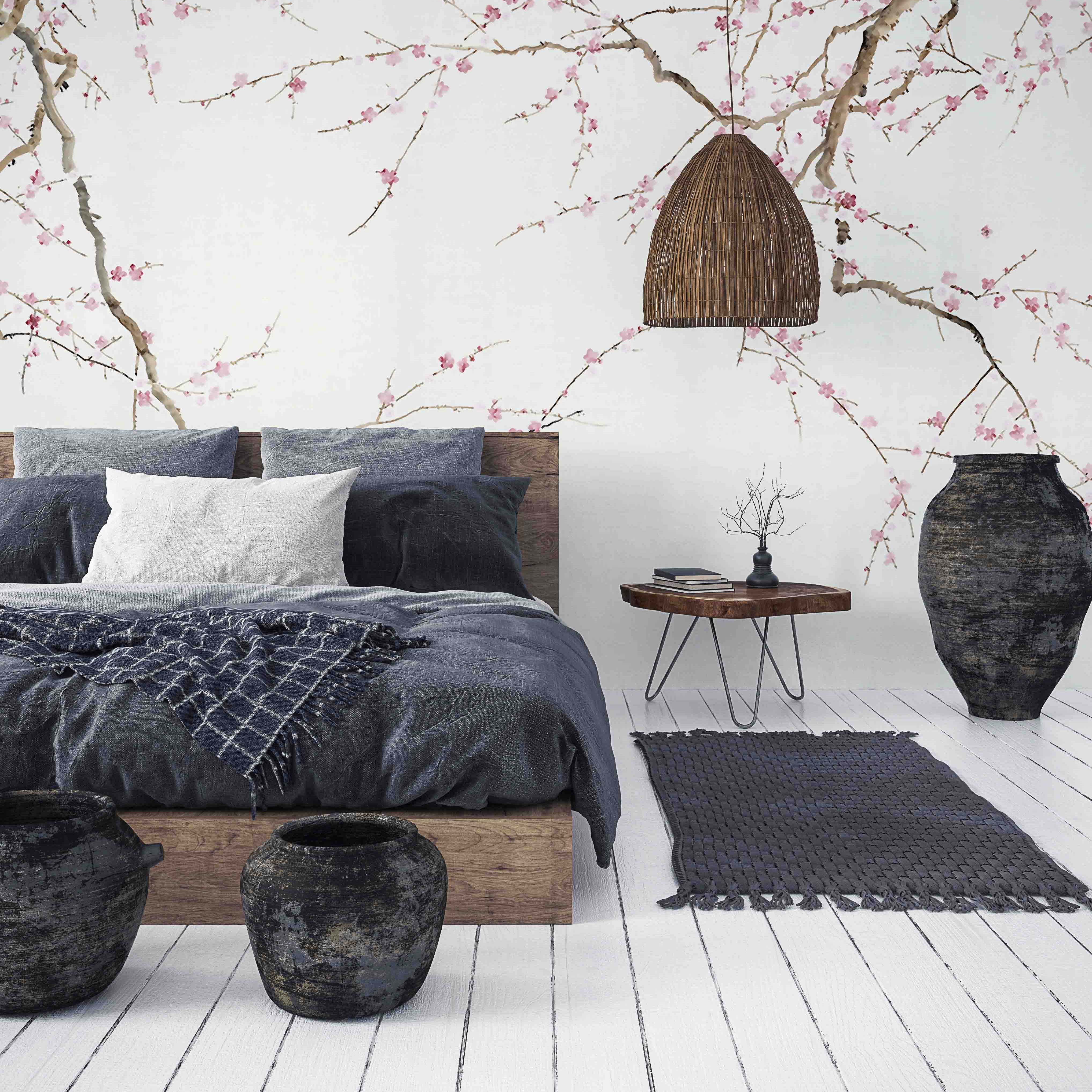 3D Plum Blossom Branch minimal plum blossom mural wall mural wallpaper for bedroom