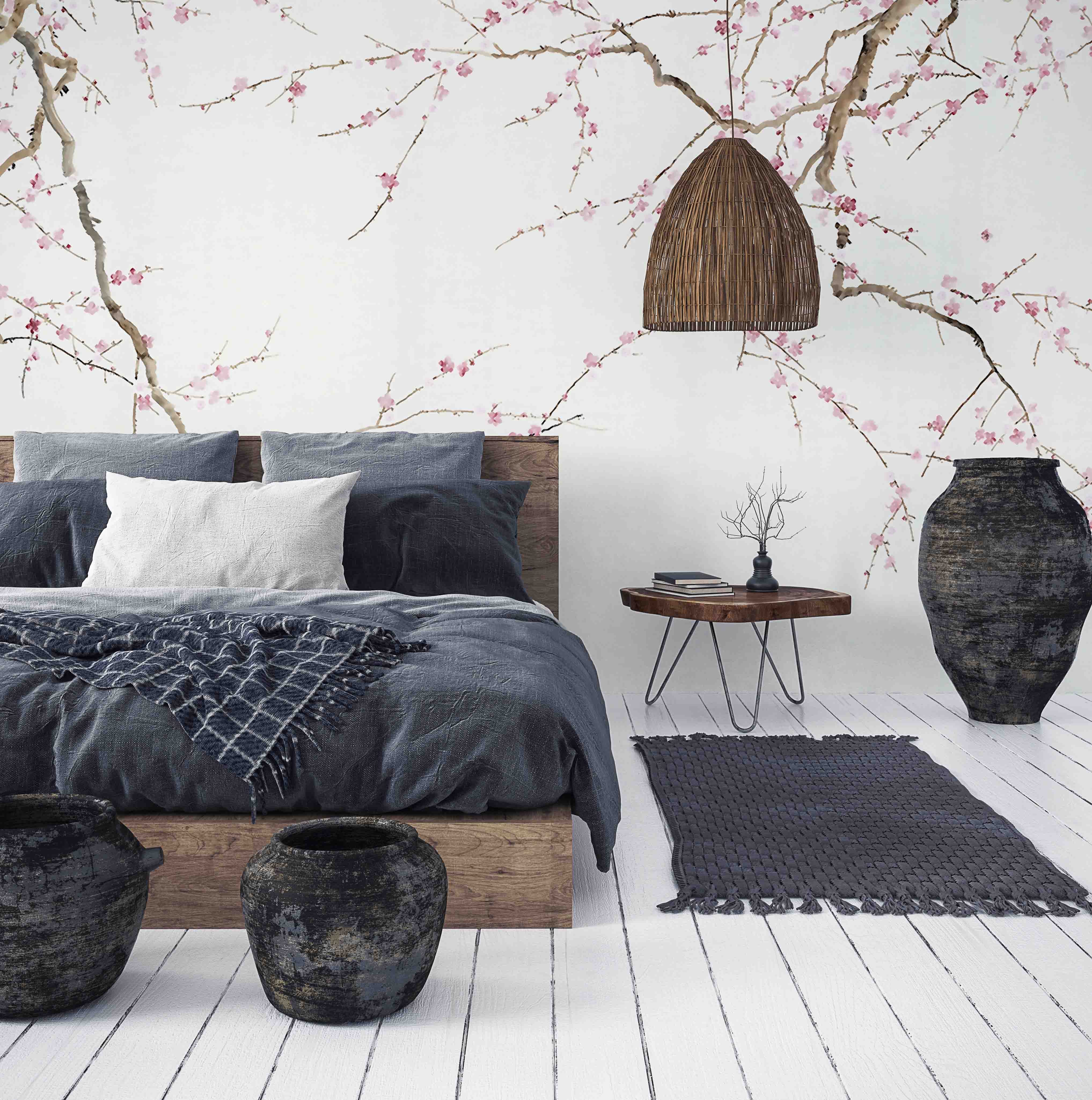 3D Plum Blossom Branch minimal plum blossom mural wall mural wallpaper for bedroom