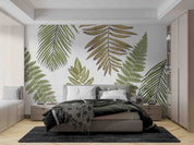 3D Modern Green Plant Leaf Vein Fern Nature Art Background Wall Mural Wallpaper GD 5579- Jess Art Decoration