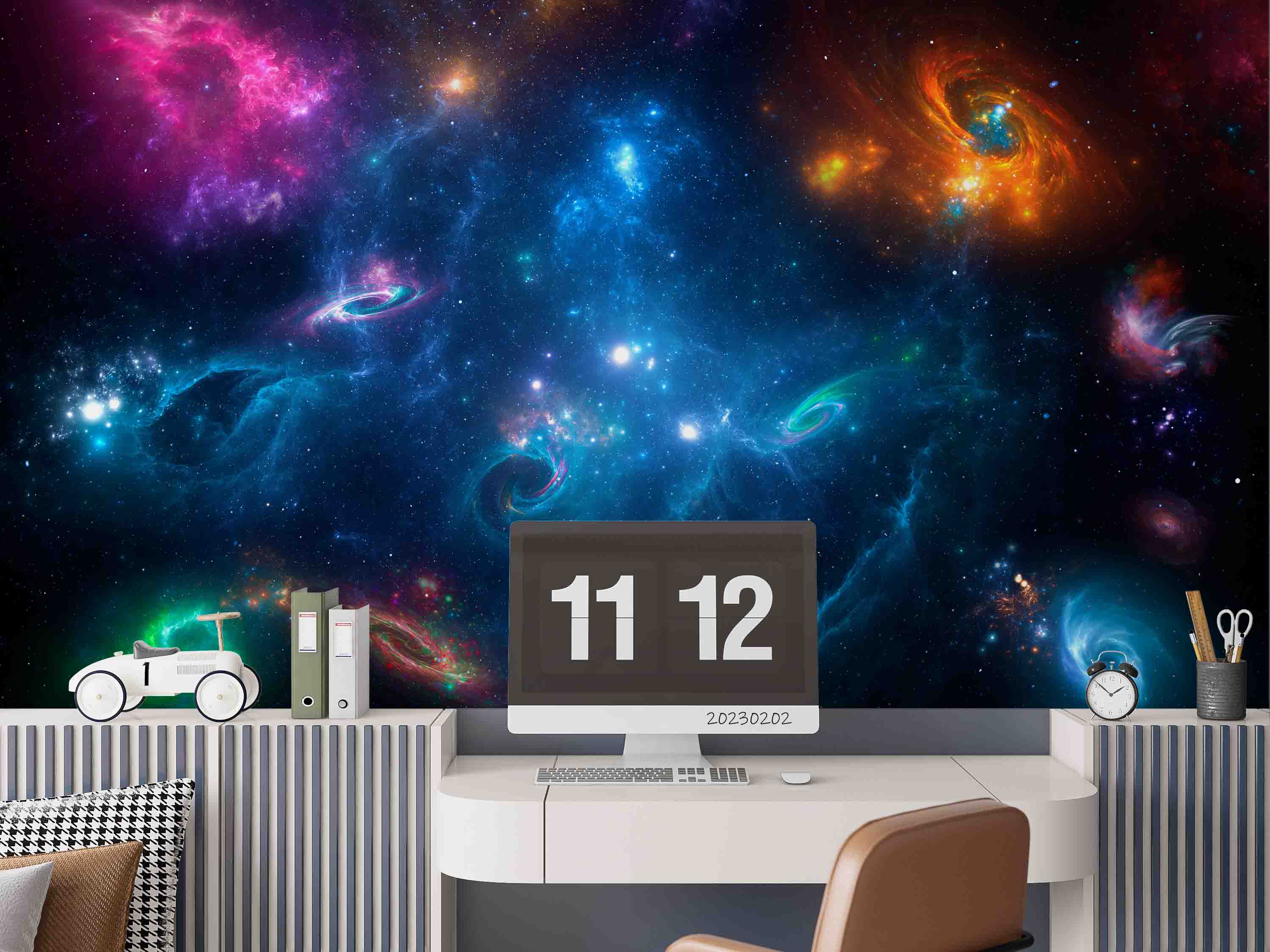 3D Starry Sky Universe Dark Blue Star Wall Mural Wallpaper YXL 20- Jess Art Decoration