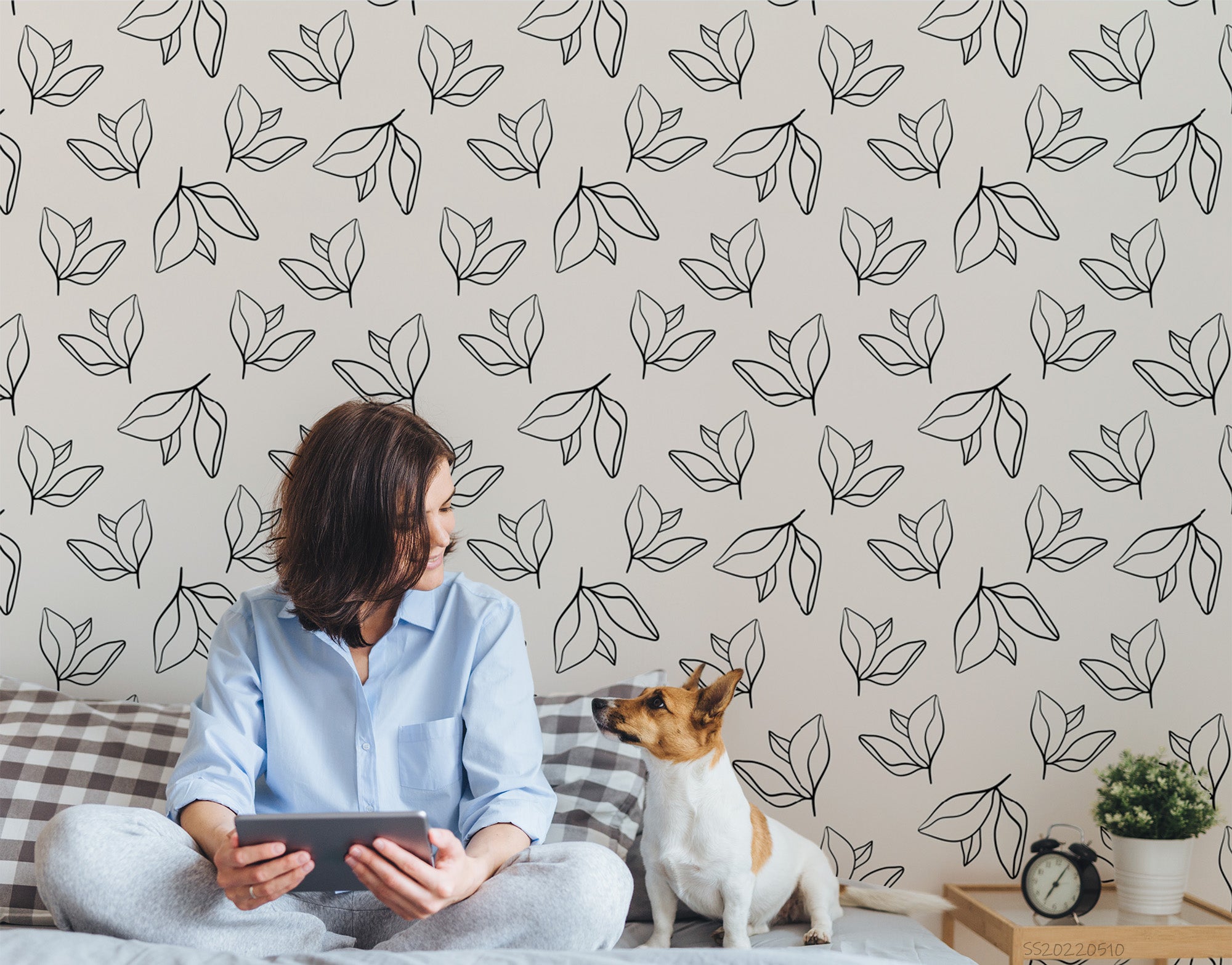 3D Abstract Floral Leaf Pattern Wall Mural Wallpaper GD 4024- Jess Art Decoration