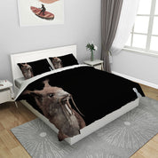 3D Animal Rabbit Black Quilt Cover Set Bedding Set Duvet Cover Pillowcases 1179