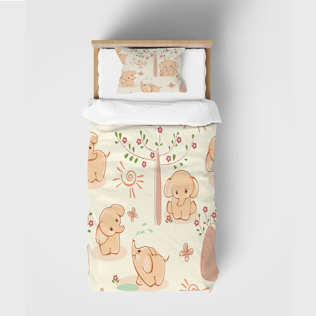 3D Tree Elephant Floral Sun Quilt Cover Set Bedding Set Duvet Cover Pillowcase 1428