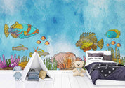 3D Sea Fish Coral Aquatic Plant Wall Mural Wallpaper YXL 678
