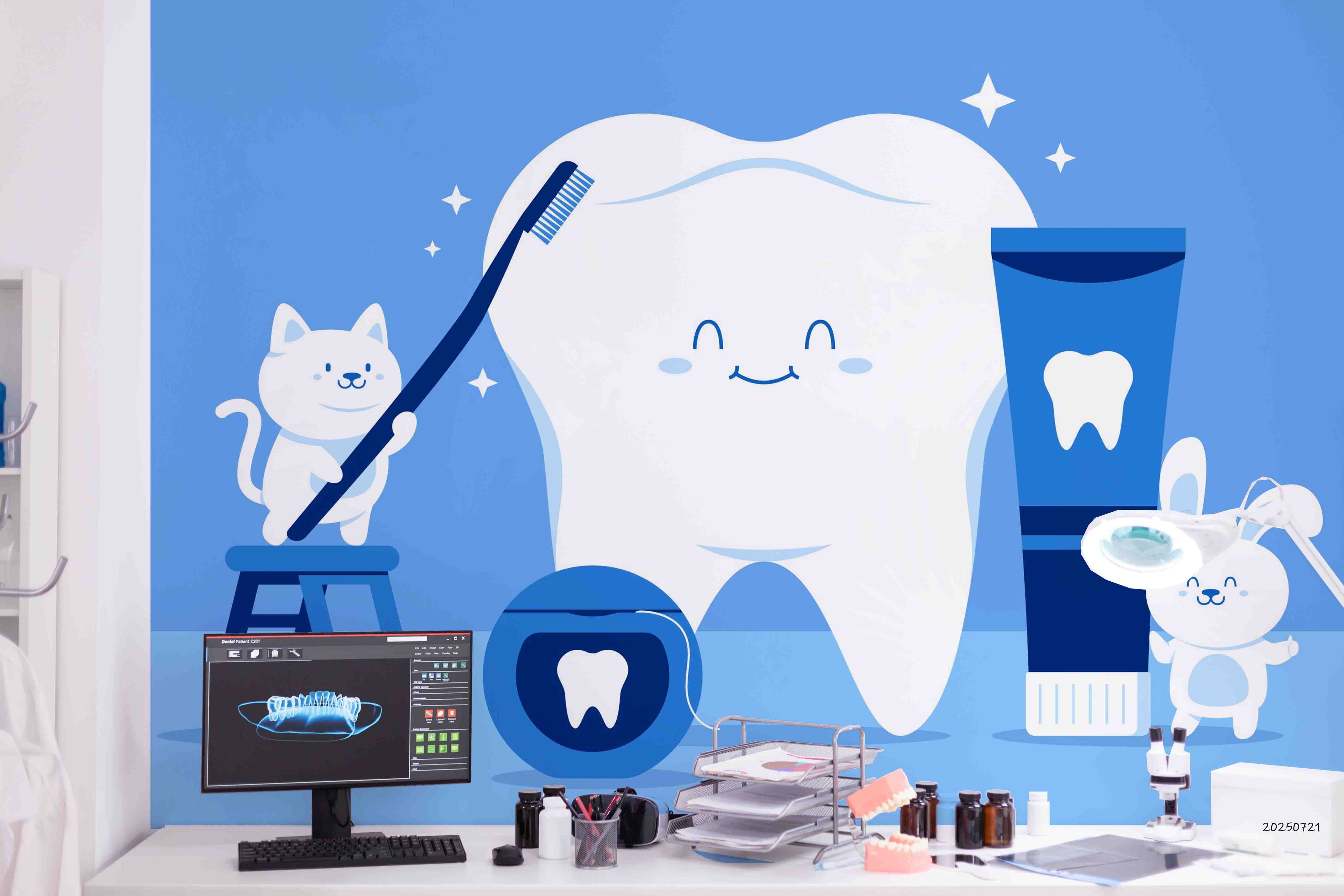 3D Clinic Hospital Rehabilitation Center Medical Healthcare Dental Stomatology Wall Mural Wallpaper 34