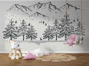 3D Hand Drawn Winter Landscape Background Wall Mural Wallpaper GD 4103- Jess Art Decoration