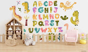 3D Childcare Nursery School Cartoon Kids Animals Letters Dinosaur Wall Mural Wallpaper JN 70