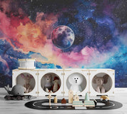 3D Watercolour The Earth Wave Point Wall Mural Wallpaper YXL 192