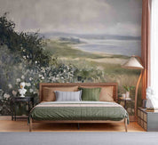 3D Sky Mountains Sea Floral Oil Painting Wallpaper Wall Mural Wall Decor Wall Art Wall Sticker Remoable Wallpaper LQH 24