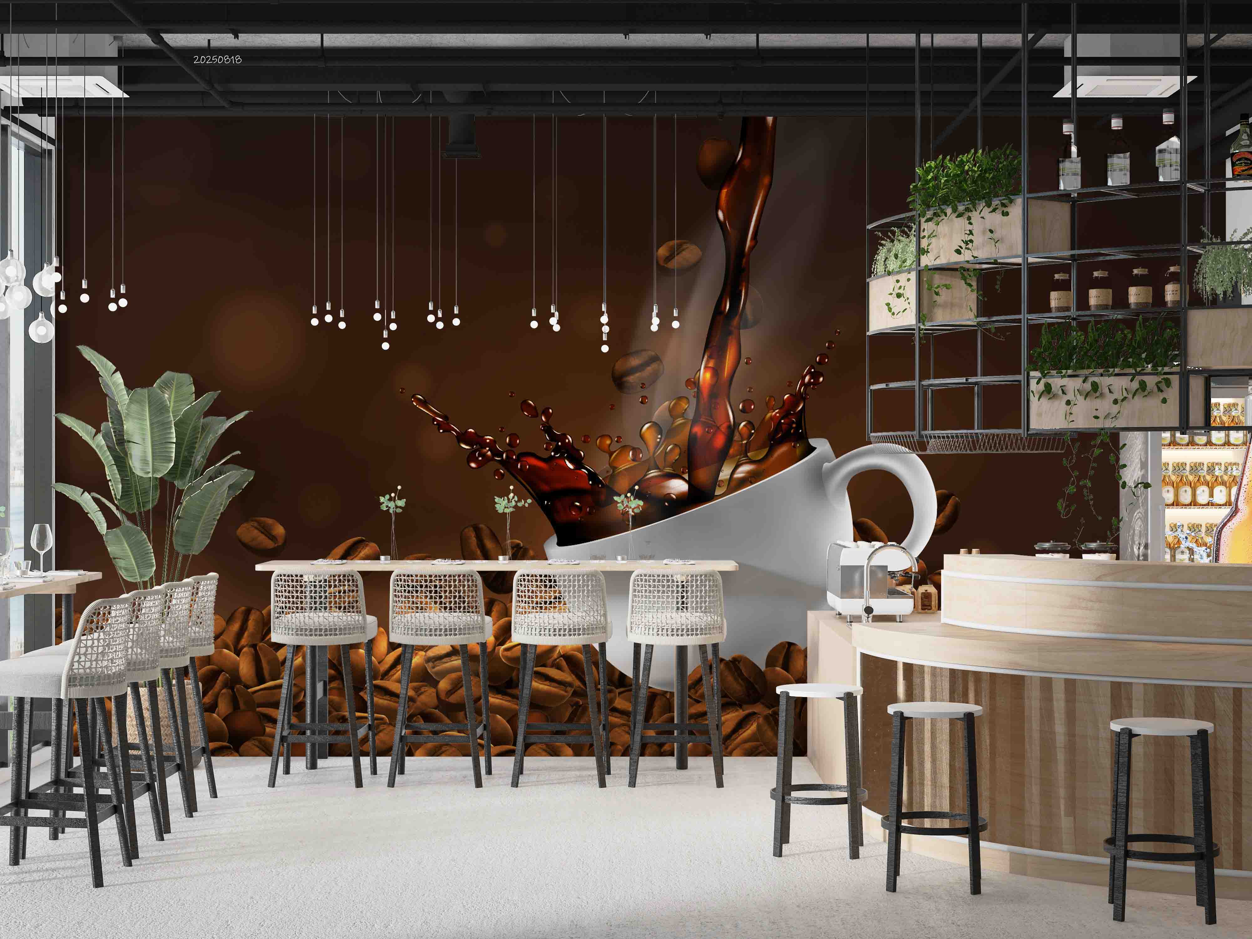 3D Coffee Shop Wall Mural Wallpaper 29