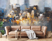 3D Oil Painting City Tall Buildings Wall Mural Wallpaper GD 5594- Jess Art Decoration