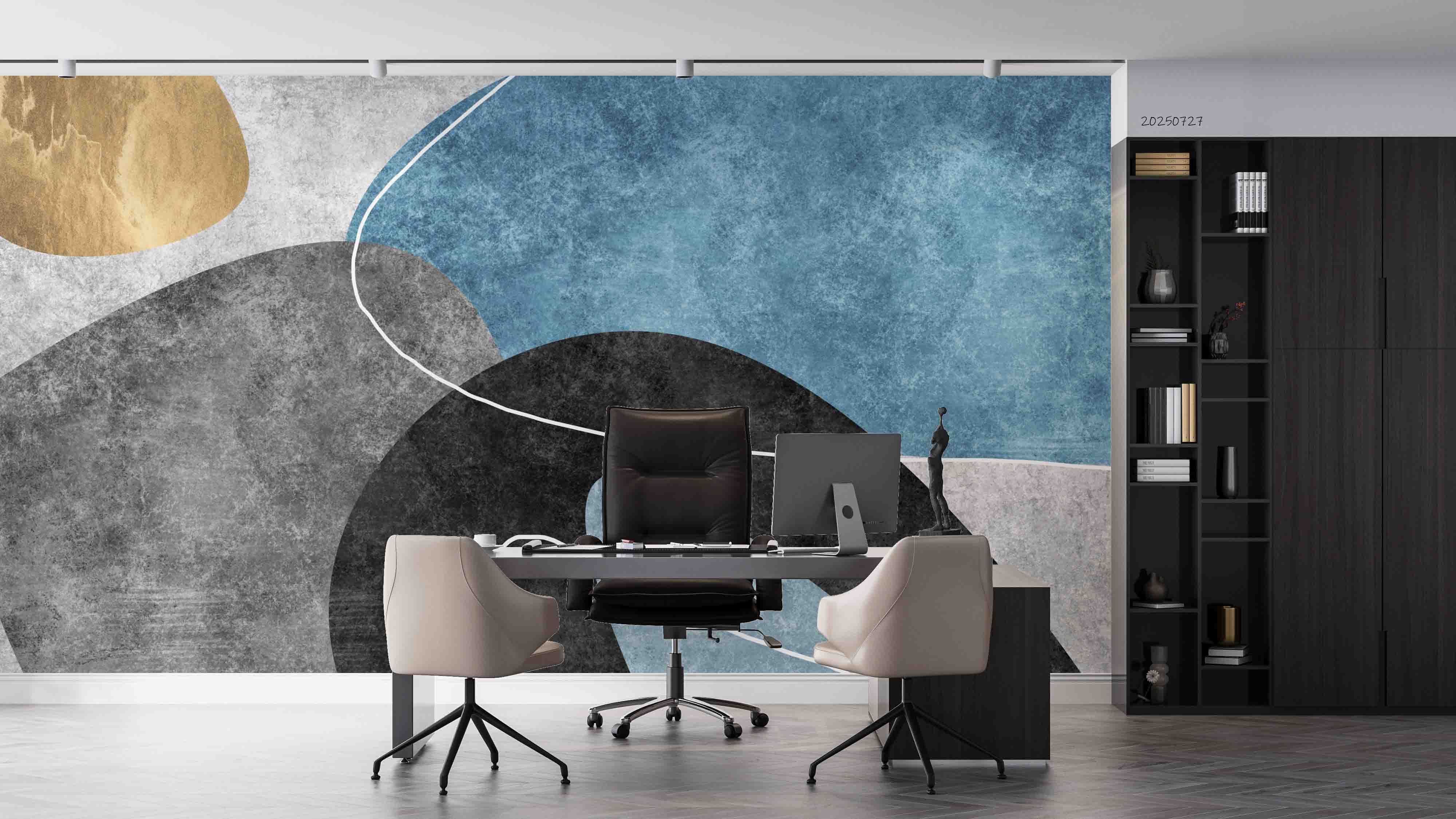 3D Office Business Commerce Geometric Lines Wall Mural Wallpaper 19