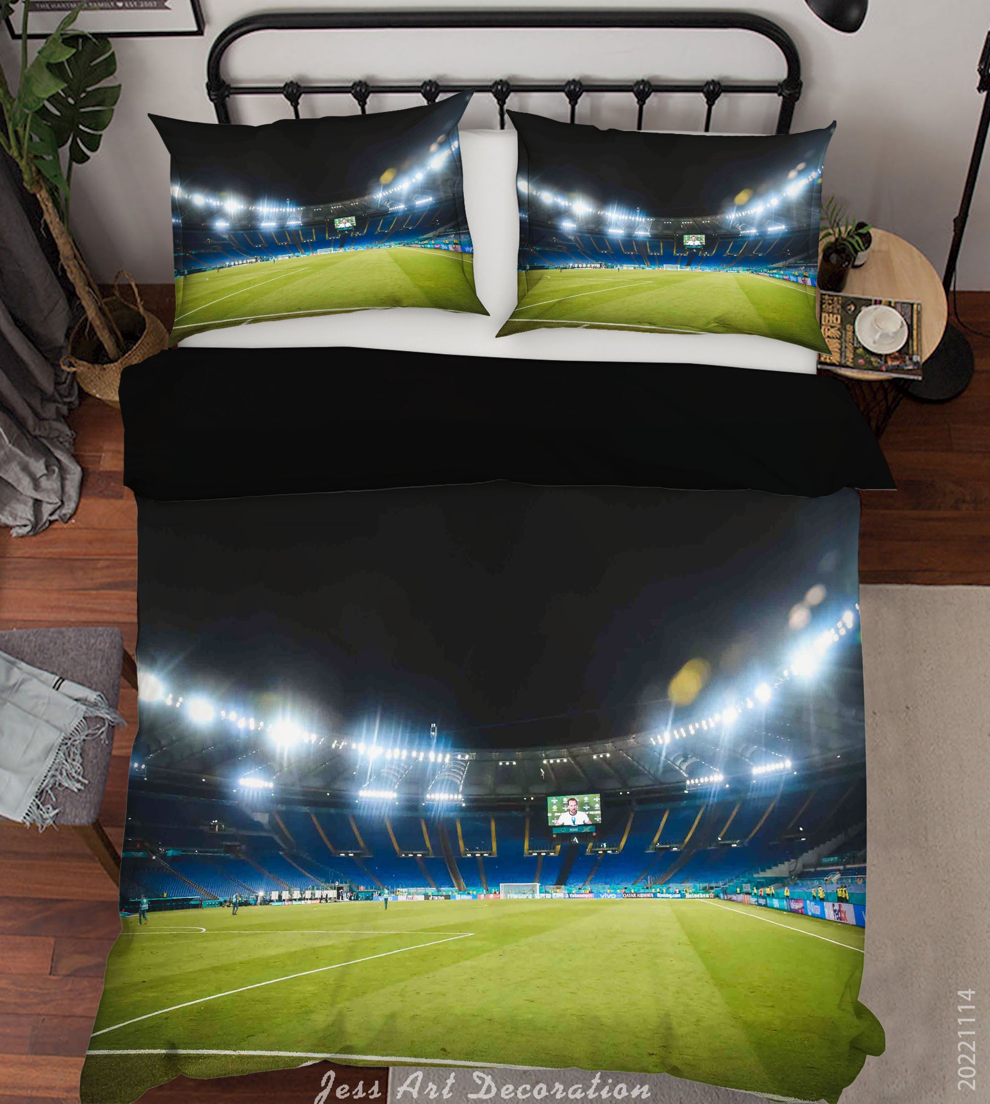 3D Rome Football Field Spectator Seats Lamplight Quilt Cover Set Bedding Set Duvet Cover Pillowcase 867