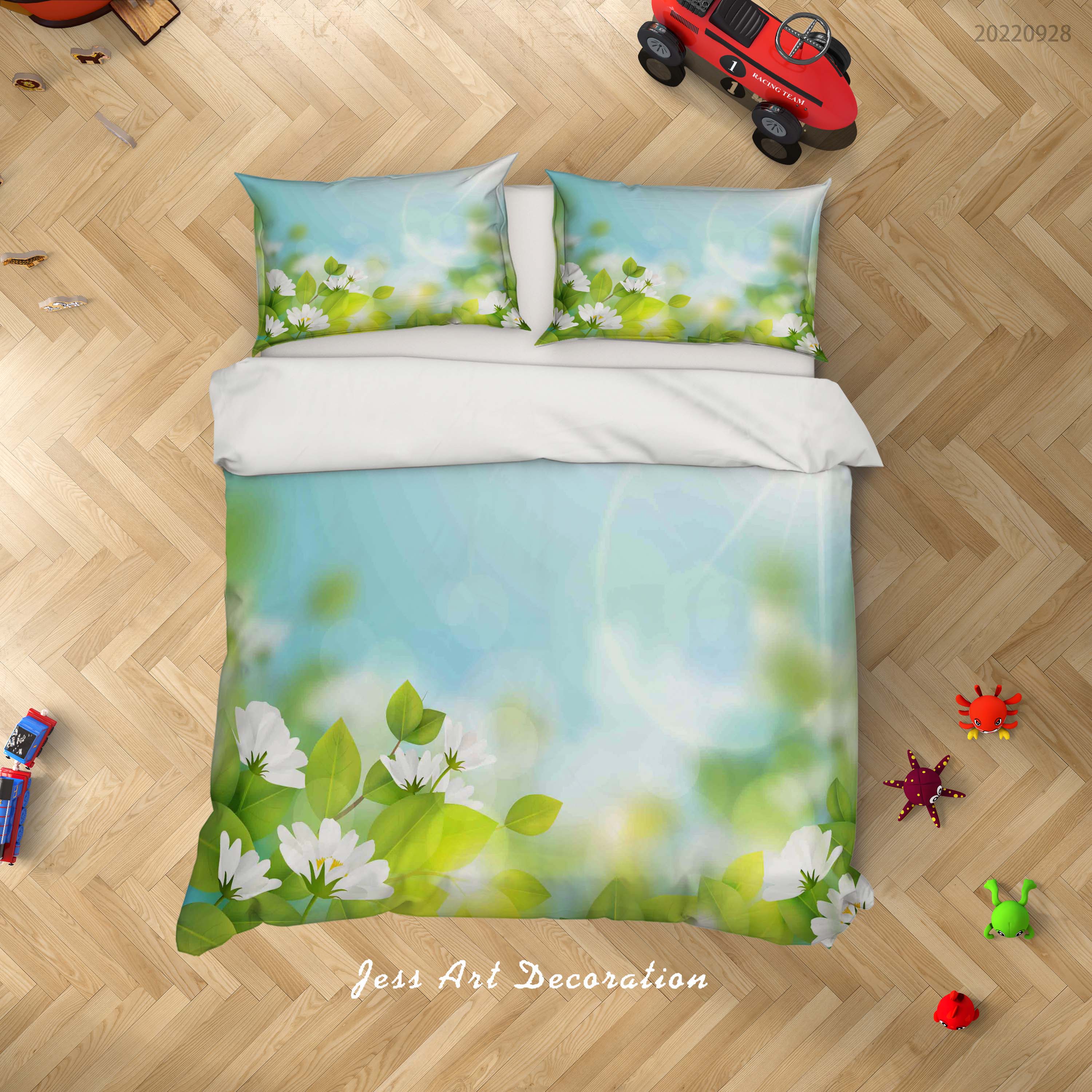3D Floral Leaf Bluesky Quilt Cover Set Bedding Set Duvet Cover Pillowcase 316