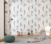 3D Animal Starfish Coral Sea Horse Octopus Bubble Wall Mural Wallpaper YXL 21