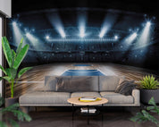 Basketball Court Lamplight Spectator Seats Wallpaper basketball wall mural for bedroom, gym or sports room - view 2