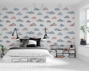 3D Stylish Pastel Color Graffiti Cloud Wall Mural Wallpaper GD 5139- Jess Art Decoration