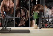 3D Fitness Weightlifting Arm Dumbbell Wall Mural Wallpaper YXL 125