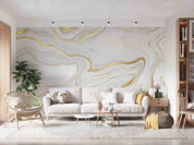 3D Abstract White Gold Marble Texture Wall Mural Wallpaper GD 4416- Jess Art Decoration