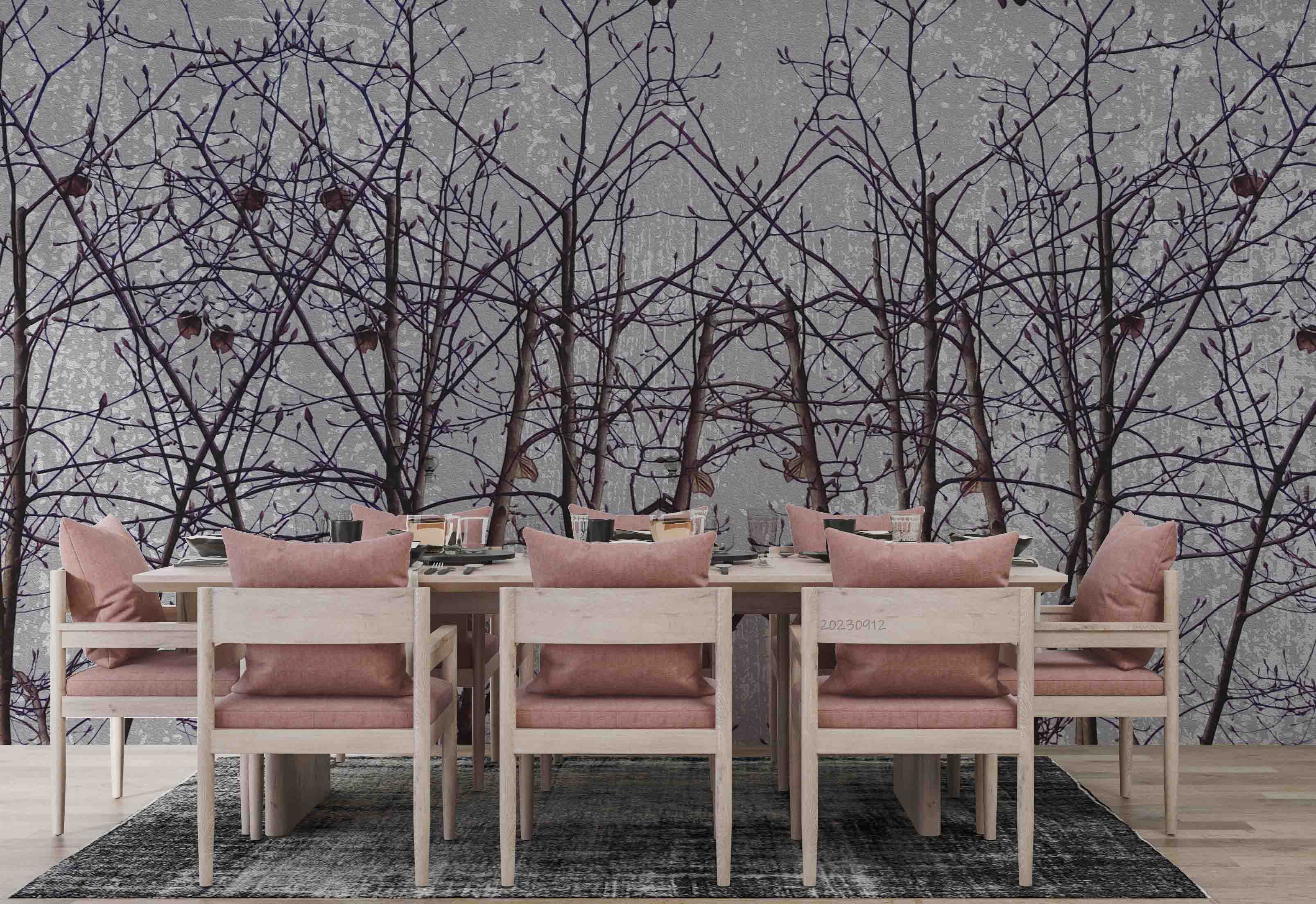 3D Forest Tree Bird Bird's-Nest Wall Mural Wallpaper YXL 2646