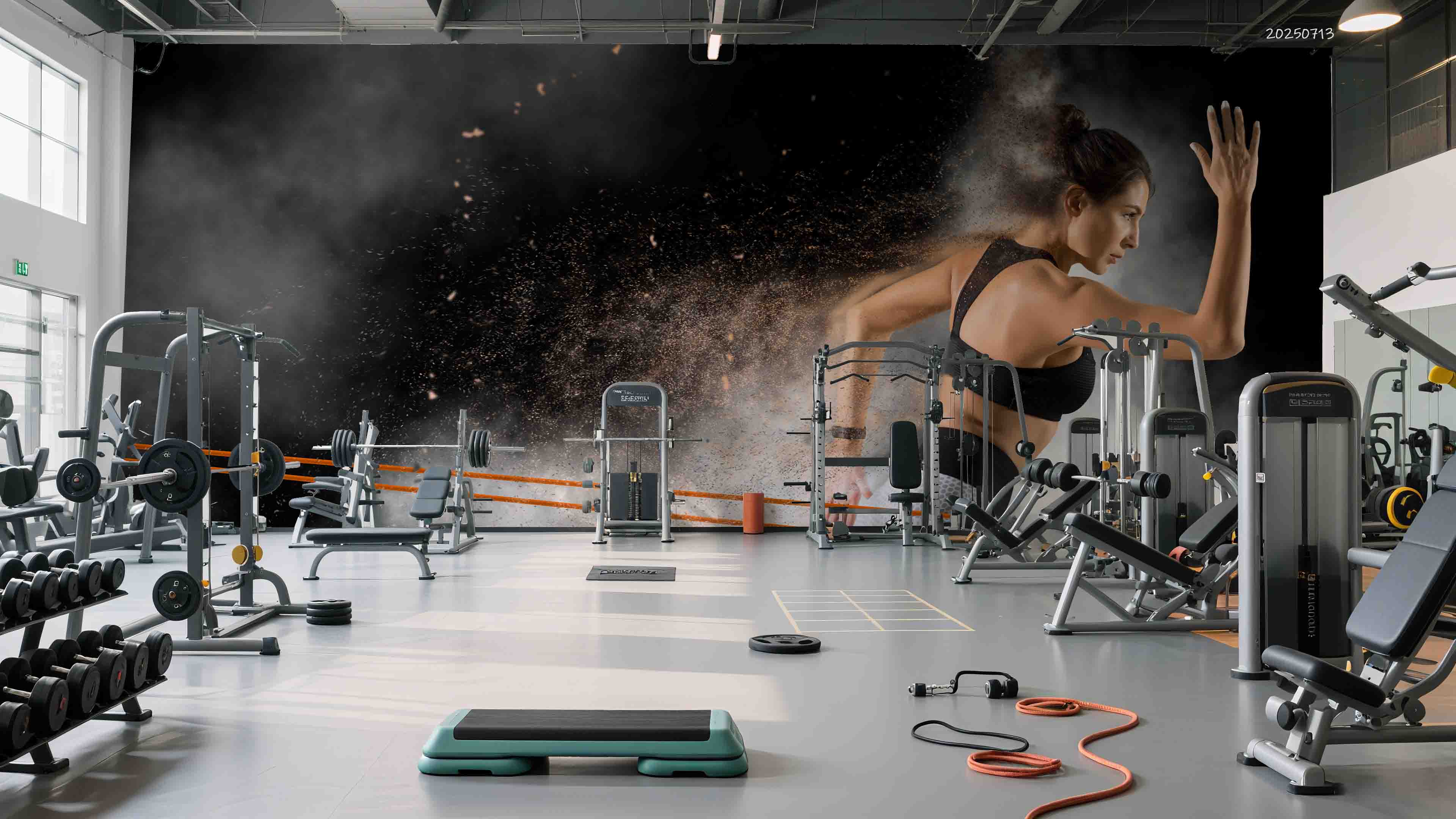 3D Gym Fitness Gymnasium Wall Mural Wallpaper 21