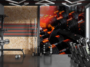 3D Fitness Equipment Dumbbell Wall Mural Wallpaper YXL 2400