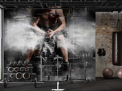 Fitness Muscle Men Gym Wallpaper gym & fitness wall mural for gym, fitness studio or training room - view 3