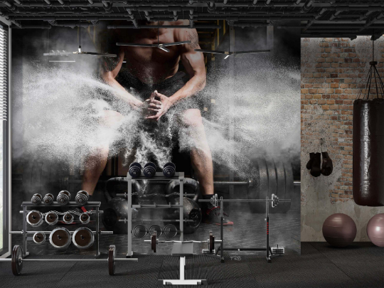 Fitness Muscle Men Gym Wallpaper gym & fitness wall mural for gym, fitness studio or training room - view 3