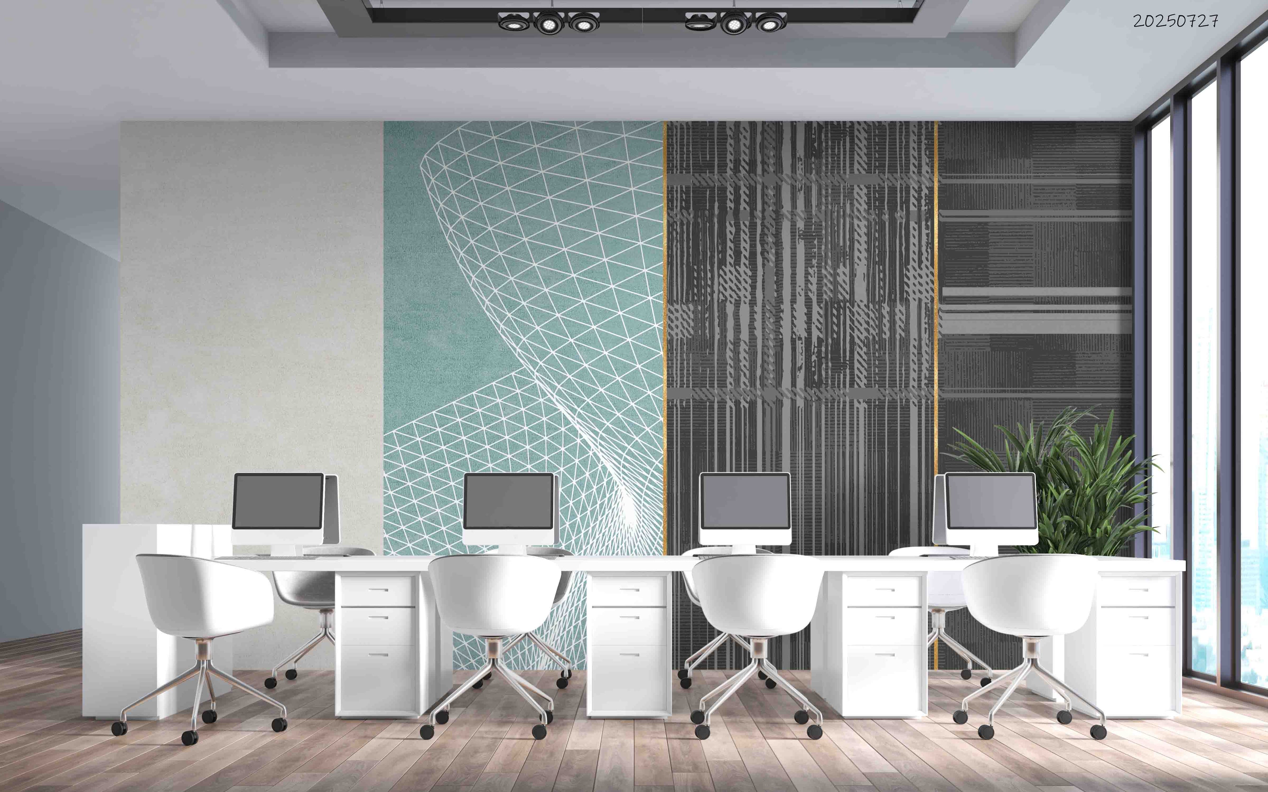3D Office Business Commerce Modern Abstract Wall Mural Wallpaper 17