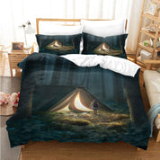 3D Tree Tent Lassock Grassland Quilt Cover Set Bedding Set Duvet Cover Pillowcases 1186