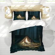 3D Tree Tent Lassock Grassland Quilt Cover Set Bedding Set Duvet Cover Pillowcases 1186
