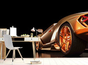 3D Brown Sports Car Pattern Wallpaper Wall Mural Wall Decor Wall Art Wall Sticker Remoable Wallpaper